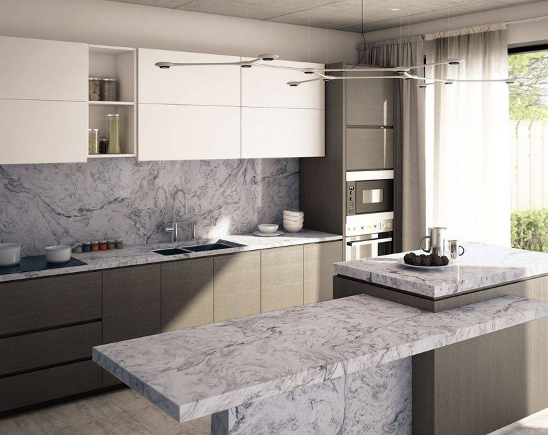 Không gian nội thất nhà bếp được làm từ chất liệu đá, rất phù hợp với chủ nhà mệnh Thổ