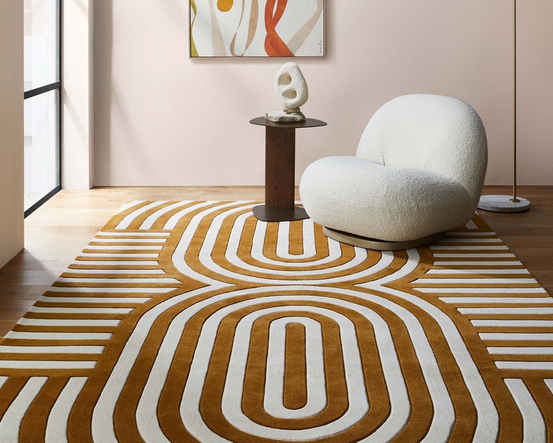 Phong cách Art Deco ưa chuộng sử dụng thảm trải sàn với hoạ tiết hình học độc đáo