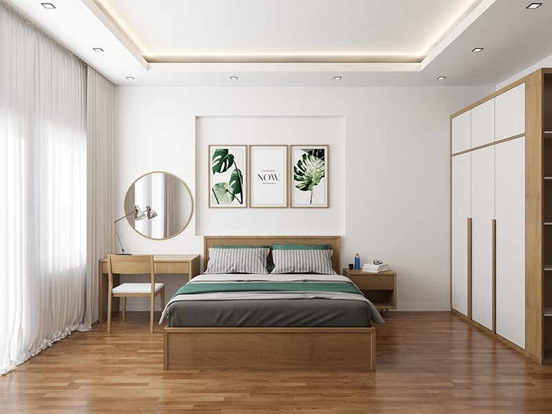 Phòng ngủ với các món nội thất cơ bản có chi phí đầu tư dao động trong khoảng từ 1.000.000đ – 10.000.000 VND/m2